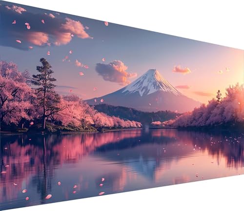 Diamond Painting XXL 100x200cm, Diamond Painting Erwachsene Vulkan Fuji, DIY Basteln Erwachsene Landschaft, Full Diamant Kunst Malerei Stickerei Set, Deko Wohnzimmer und Wanddeko Geschenke F-8157 von MAYINGOU