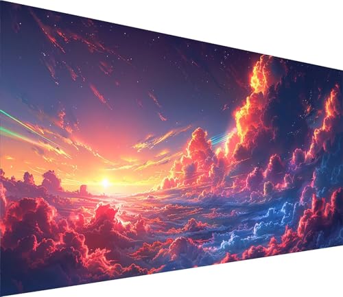 Diamond Painting XXL 100x200cm, Diamond Painting Erwachsene Wolke, DIY Basteln Erwachsene Sonnenuntergang, Full Diamant Kunst Malerei Stickerei Set, Deko Wohnzimmer und Wanddeko Geschenke C-4047 von MAYINGOU