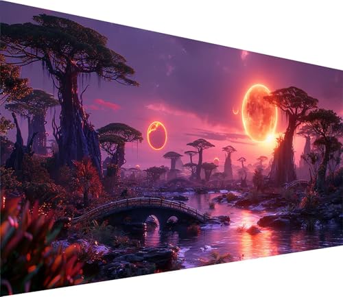 Diamond Painting XXL 100x300cm, Diamond Painting Erwachsene Sonnenuntergang, DIY Basteln Erwachsene Landschaft, Full Diamant Kunst Malerei Stickerei Set, Deko Wohnzimmer und Wanddeko Geschenke 5-7940 von MAYINGOU