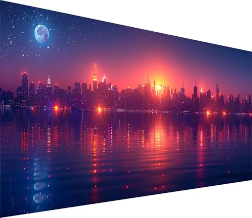 Diamond Painting XXL 100x300cm, Diamond Painting Erwachsene Stadt, DIY Basteln Erwachsene Landschaft, Full Diamant Kunst Malerei Stickerei Set, Deko Wohnzimmer und Wanddeko, Geschenke für Frauen Q-467 von MAYINGOU