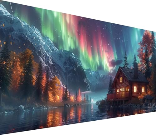 Diamond Painting XXL 30x60cm, Diamond Painting Erwachsene Aurora, DIY Basteln Erwachsene HäUser, Full Diamant Kunst Malerei Stickerei Set, Painting für Deko Wohnzimmer und Wanddeko Geschenke X-8265 von MAYINGOU