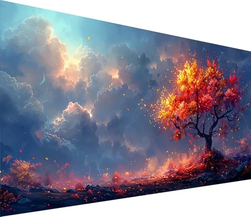 Diamond Painting XXL 30x60cm, Diamond Painting Erwachsene Baum, DIY Basteln Erwachsene Wolke, Full Diamant Kunst Malerei Stickerei Set, Painting für Deko Wohnzimmer und Wanddeko Geschenke Z-2059 von MAYINGOU