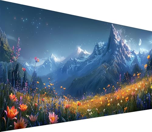 Diamond Painting XXL 30x60cm, Diamond Painting Erwachsene Berg, DIY Basteln Erwachsene Blume, Full Diamant Kunst Malerei Stickerei Set, für Deko Wohnzimmer und Wanddeko, Geschenke für Frauen 0-3661 von MAYINGOU