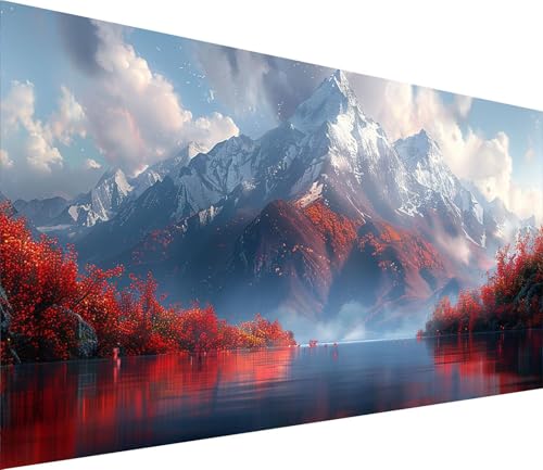 Diamond Painting XXL 30x60cm, Diamond Painting Erwachsene Berg, DIY Basteln Erwachsene Rivers, Full Diamant Kunst Malerei Stickerei Set, für Deko Wohnzimmer und Wanddeko, Geschenke für Frauen M-9090 von MAYINGOU