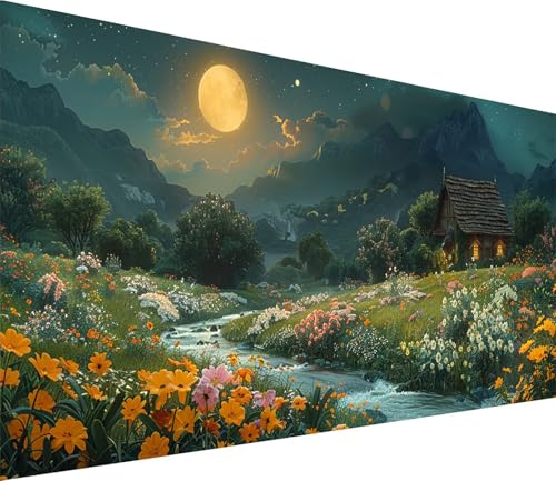 Diamond Painting XXL 30x60cm, Diamond Painting Erwachsene HäUser, DIY Basteln Erwachsene Rivers, Full Diamant Kunst Malerei Stickerei Set, für Deko Wohnzimmer und Wanddeko, Geschenke für Frauen E-2244 von MAYINGOU