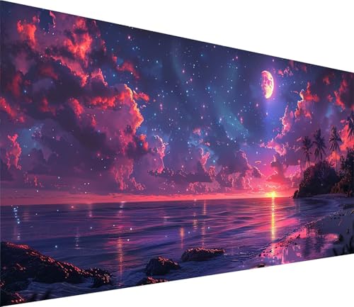 Diamond Painting XXL 30x60cm, Diamond Painting Erwachsene Mond, DIY Basteln Erwachsene Landschaft, Full Diamant Kunst Malerei Stickerei Set, Painting für Deko Wohnzimmer und Wanddeko Geschenke Q-6677 von MAYINGOU