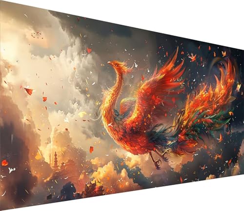 Diamond Painting XXL 30x60cm, Diamond Painting Erwachsene PhöNix, DIY Basteln Erwachsene Vogel, Full Diamant Kunst Malerei Stickerei Set, Painting für Deko Wohnzimmer und Wanddeko Geschenke U-9670 von MAYINGOU