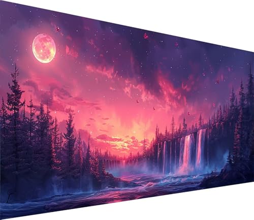 Diamond Painting XXL 30x60cm, Diamond Painting Erwachsene Rivers, DIY Basteln Erwachsene Sonnenuntergang, Full Diamant Kunst Malerei Stickerei Set, Deko Wohnzimmer und Wanddeko Geschenke Z-3421 von MAYINGOU