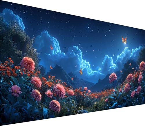 Diamond Painting XXL 30x60cm, Diamond Painting Erwachsene Schmetterling, DIY Basteln Erwachsene Blume, Full Diamant Kunst Malerei Stickerei Set, Deko Wohnzimmer und Wanddeko, Geschenke für Frauen 8-36 von MAYINGOU