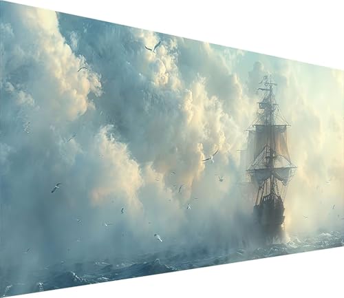 Diamond Painting XXL 30x60cm, Diamond Painting Erwachsene Segelboot, DIY Basteln Erwachsene Vogel, Full Diamant Kunst Malerei Stickerei Set, Deko Wohnzimmer und Wanddeko, Geschenke für Frauen 2-6804 von MAYINGOU