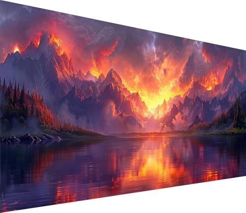 Diamond Painting XXL 30x60cm, Diamond Painting Erwachsene Sonnenuntergang, DIY Basteln Erwachsene Berg, Full Diamant Kunst Malerei Stickerei Set, Painting Deko Wohnzimmer und Wanddeko Geschenke 6-7676 von MAYINGOU