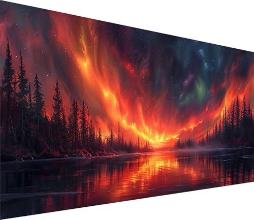 Diamond Painting XXL 30x60cm, Diamond Painting Erwachsene Sonnenuntergang, DIY Basteln Erwachsene Rivers, Full Diamant Kunst Malerei Stickerei Set, Deko Wohnzimmer und Wanddeko Geschenke P-4908 von MAYINGOU