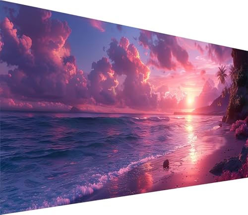Diamond Painting XXL 30x60cm, Diamond Painting Erwachsene Sonnenuntergang, DIY Basteln Erwachsene Strand, Full Diamant Kunst Malerei Stickerei Set, Deko Wohnzimmer und Wanddeko Geschenke U-3963 von MAYINGOU