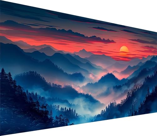 Diamond Painting XXL 30x60cm, Diamond Painting Erwachsene Sonnenuntergang, DIY Basteln Erwachsene Wald, Full Diamant Kunst Malerei Stickerei Set, Painting Deko Wohnzimmer und Wanddeko Geschenke F-4800 von MAYINGOU