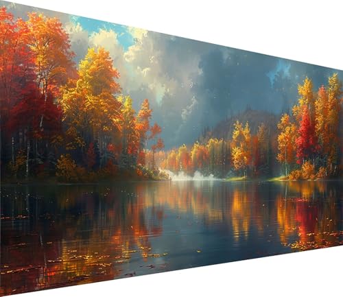 Diamond Painting XXL 30x60cm, Diamond Painting Erwachsene Wald, DIY Basteln Erwachsene Rivers, Full Diamant Kunst Malerei Stickerei Set, für Deko Wohnzimmer und Wanddeko, Geschenke für Frauen L-2994 von MAYINGOU