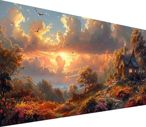 Diamond Painting XXL 40x80cm, Diamond Painting Erwachsene HäUser, DIY Basteln Erwachsene Sonnenuntergang, Full Diamant Kunst Malerei Stickerei Set, Deko Wohnzimmer und Wanddeko Geschenke 0-5200 Diamond Painting XXL 40x80cm, Diamond Painting Erwachsene HäUser, DIY Basteln Erwachsene Sonnenuntergang, Full Diamant Kunst Malerei Stickerei Set, Deko Wohnzimmer und Wanddeko Geschenke 0-5200 von MAYINGOU