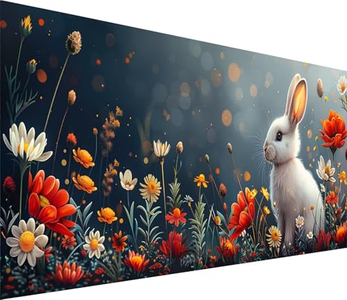 Diamond Painting XXL 40x80cm, Diamond Painting Erwachsene Kaninchen, DIY Basteln Erwachsene Blume, Full Diamant Kunst Malerei Stickerei Set, Deko Wohnzimmer und Wanddeko, Geschenke für Frauen Y-7251 Diamond Painting XXL 40x80cm, Diamond Painting Erwachsene Kaninchen, DIY Basteln Erwachsene Blume, Full Diamant Kunst Malerei Stickerei Set, Deko Wohnzimmer und Wanddeko, Geschenke für Frauen Y-7251 von MAYINGOU