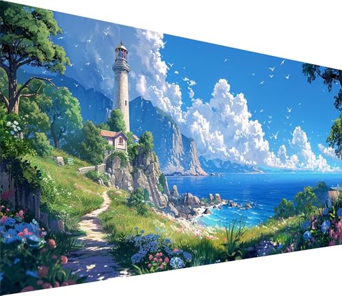 Diamond Painting XXL 40x80cm, Diamond Painting Erwachsene Leuchtturm, DIY Basteln Erwachsene Ozean, Full Diamant Kunst Malerei Stickerei Set, Painting für Deko Wohnzimmer und Wanddeko Geschenke U-5579 Diamond Painting XXL 40x80cm, Diamond Painting Erwachsene Leuchtturm, DIY Basteln Erwachsene Ozean, Full Diamant Kunst Malerei Stickerei Set, Painting für Deko Wohnzimmer und Wanddeko Geschenke U-5579 von MAYINGOU