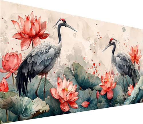 Diamond Painting XXL 40x80cm, Diamond Painting Erwachsene Vogel, DIY Basteln Erwachsene Blume, Full Diamant Kunst Malerei Stickerei Set, Painting für Deko Wohnzimmer und Wanddeko Geschenke 1-8421 von MAYINGOU
