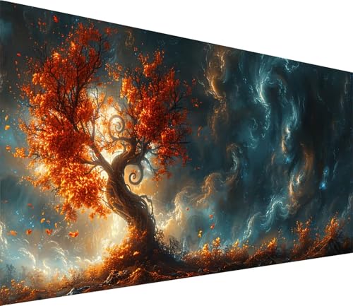 Diamond Painting XXL 45x90cm, Diamond Painting Erwachsene Baum, DIY Basteln Erwachsene Wolke, Full Diamant Kunst Malerei Stickerei Set, Painting für Deko Wohnzimmer und Wanddeko Geschenke V-7558 von MAYINGOU