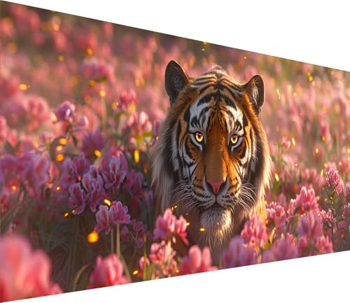 Diamond Painting XXL 45x90cm, Diamond Painting Erwachsene Tiger, DIY Basteln Erwachsene Blume, Full Diamant Kunst Malerei Stickerei Set, für Deko Wohnzimmer und Wanddeko, Geschenke für Frauen P-4334 Diamond Painting XXL 45x90cm, Diamond Painting Erwachsene Tiger, DIY Basteln Erwachsene Blume, Full Diamant Kunst Malerei Stickerei Set, für Deko Wohnzimmer und Wanddeko, Geschenke für Frauen P-4334 von MAYINGOU