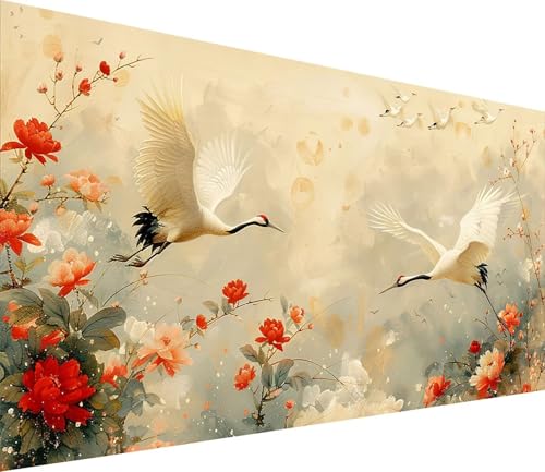 Diamond Painting XXL 45x90cm, Diamond Painting Erwachsene Vogel, DIY Basteln Erwachsene Blume, Full Diamant Kunst Malerei Stickerei Set, für Deko Wohnzimmer und Wanddeko, Geschenke für Frauen R-6916 von MAYINGOU