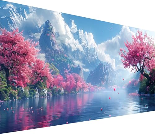 Diamond Painting XXL 50x100cm, Diamond Painting Erwachsene Berg, DIY Basteln Erwachsene Baum, Full Diamant Kunst Malerei Stickerei Set, Painting für Deko Wohnzimmer und Wanddeko Geschenke Q-8792 von MAYINGOU