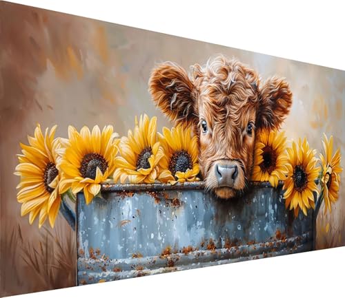 Diamond Painting XXL 50x100cm, Diamond Painting Erwachsene Ochse, DIY Basteln Erwachsene Sonnenblume, Full Diamant Kunst Malerei Stickerei Set, Painting Deko Wohnzimmer und Wanddeko Geschenke C-1161 Diamond Painting XXL 50x100cm, Diamond Painting Erwachsene Ochse, DIY Basteln Erwachsene Sonnenblume, Full Diamant Kunst Malerei Stickerei Set, Painting Deko Wohnzimmer und Wanddeko Geschenke C-1161 von MAYINGOU