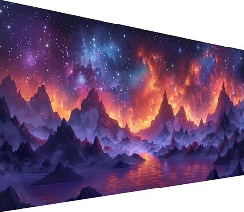 Diamond Painting XXL 50x100cm, Diamond Painting Erwachsene Sternenhimmel, DIY Basteln Erwachsene Berg, Full Diamant Kunst Malerei Stickerei Set, Deko Wohnzimmer und Wanddeko, Geschenke für Frauen M-65 von MAYINGOU
