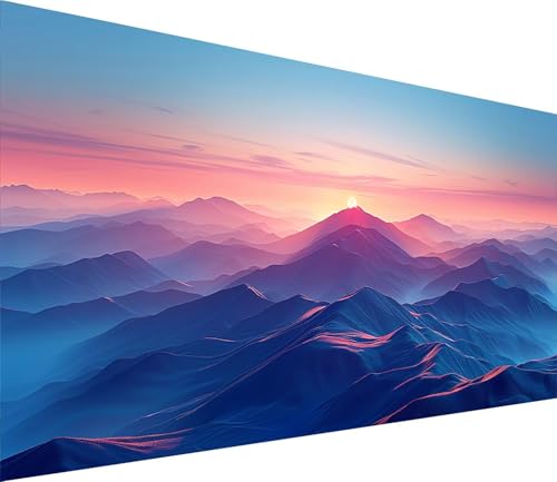 Diamond Painting XXL 60x120cm, Diamond Painting Erwachsene Berg, DIY Basteln Erwachsene Sonnenuntergang, Full Diamant Kunst Malerei Stickerei Set, Deko Wohnzimmer und Wanddeko Geschenke 0-8429 von MAYINGOU