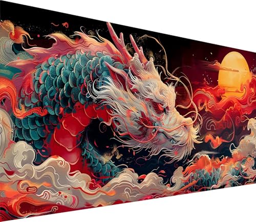 Diamond Painting XXL 60x120cm, Diamond Painting Erwachsene Drachen, DIY Basteln Erwachsene Wolke, Full Diamant Kunst Malerei Stickerei Set, Painting für Deko Wohnzimmer und Wanddeko Geschenke Z-5406 von MAYINGOU