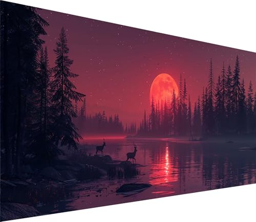 Diamond Painting XXL 60x120cm, Diamond Painting Erwachsene Rivers, DIY Basteln Erwachsene Wald, Full Diamant Kunst Malerei Stickerei Set, für Deko Wohnzimmer und Wanddeko, Geschenke für Frauen 1-9022 von MAYINGOU