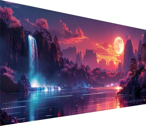 Diamond Painting XXL 60x120cm, Diamond Painting Erwachsene Sonne, DIY Basteln Erwachsene Berg, Full Diamant Kunst Malerei Stickerei Set, für Deko Wohnzimmer und Wanddeko, Geschenke für Frauen S-7220 von MAYINGOU