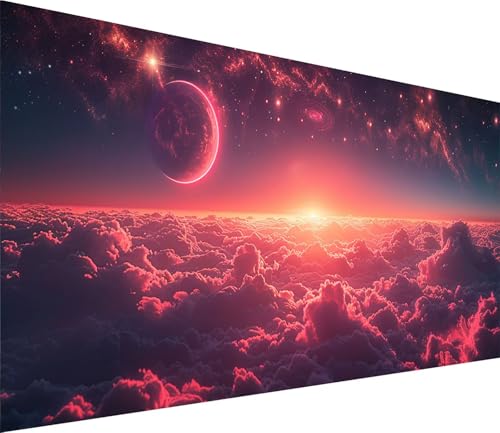 Diamond Painting XXL 60x120cm, Diamond Painting Erwachsene Sonnenuntergang, DIY Basteln Erwachsene Wolke, Full Diamant Kunst Malerei Stickerei Set, Deko Wohnzimmer und Wanddeko Geschenke 2-9098 von MAYINGOU