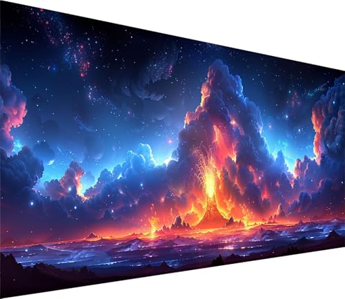 Diamond Painting XXL 60x120cm, Diamond Painting Erwachsene Vulkan, DIY Basteln Erwachsene Wolke, Full Diamant Kunst Malerei Stickerei Set, Painting für Deko Wohnzimmer und Wanddeko Geschenke Y-7102 von MAYINGOU