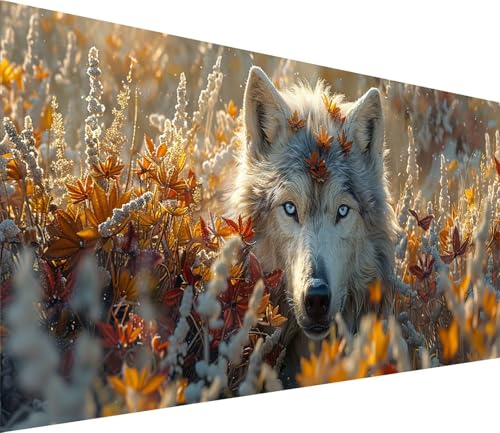 Diamond Painting XXL 60x120cm, Diamond Painting Erwachsene Wolf, DIY Basteln Erwachsene Blume, Full Diamant Kunst Malerei Stickerei Set, Painting für Deko Wohnzimmer und Wanddeko Geschenke 2-2607 Diamond Painting XXL 60x120cm, Diamond Painting Erwachsene Wolf, DIY Basteln Erwachsene Blume, Full Diamant Kunst Malerei Stickerei Set, Painting für Deko Wohnzimmer und Wanddeko Geschenke 2-2607 von MAYINGOU