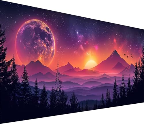 Diamond Painting XXL 70x140cm, Diamond Painting Erwachsene Berg, DIY Basteln Erwachsene Vogel, Full Diamant Kunst Malerei Stickerei Set, für Deko Wohnzimmer und Wanddeko, Geschenke für Frauen 0-2507 von MAYINGOU