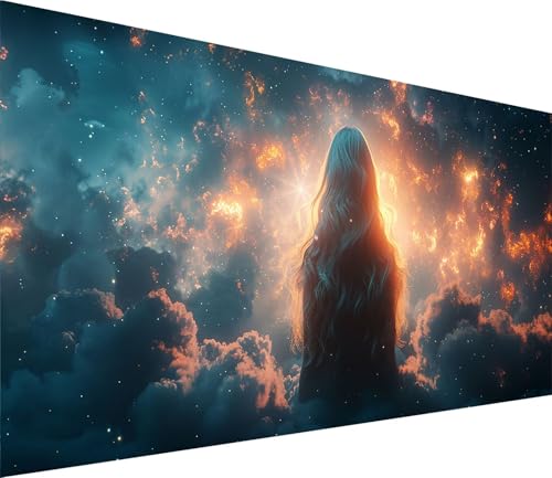 Diamond Painting XXL 70x140cm, Diamond Painting Erwachsene Frau, DIY Basteln Erwachsene Sternenhimmel, Full Diamant Kunst Malerei Stickerei Set, Painting Deko Wohnzimmer und Wanddeko Geschenke H-5628 von MAYINGOU