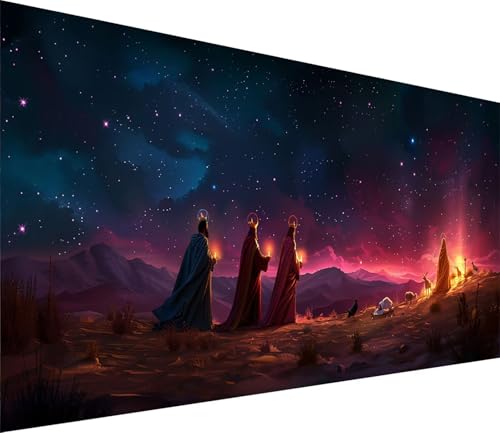 Diamond Painting XXL 70x140cm, Diamond Painting Erwachsene Gott, DIY Basteln Erwachsene Sternenhimmel, Full Diamant Kunst Malerei Stickerei Set, Deko Wohnzimmer und Wanddeko, Geschenke für Frauen 9-80 von MAYINGOU
