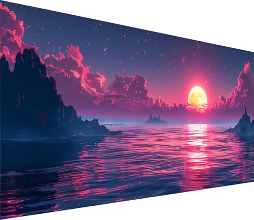 Diamond Painting XXL 70x140cm, Diamond Painting Erwachsene Mond, DIY Basteln Erwachsene Sternenhimmel, Full Diamant Kunst Malerei Stickerei Set, Deko Wohnzimmer und Wanddeko, Geschenke für Frauen 5-90 von MAYINGOU