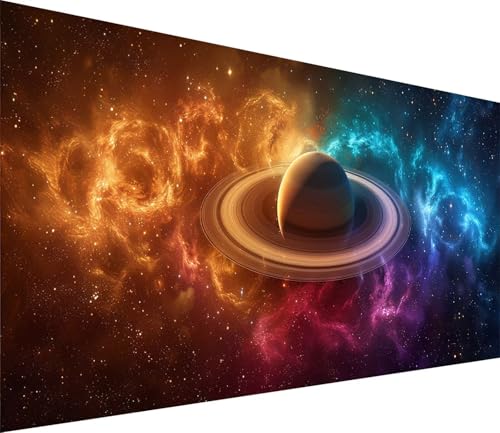 Diamond Painting XXL 70x140cm, Diamond Painting Erwachsene Planet, DIY Basteln Erwachsene Sternenhimmel, Full Diamant Kunst Malerei Stickerei Set, Deko Wohnzimmer und Wanddeko Geschenke 0-5517 von MAYINGOU