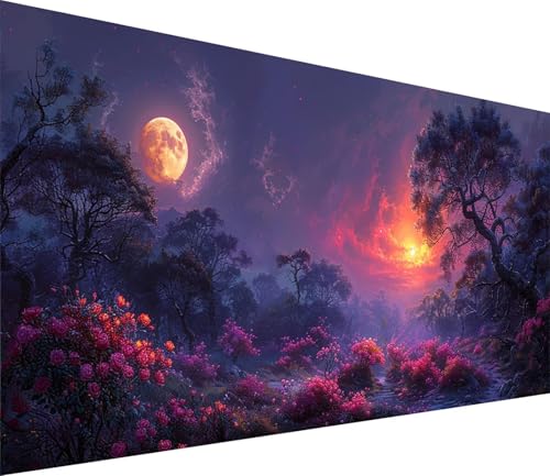 Diamond Painting XXL 70x140cm, Diamond Painting Erwachsene Sonnenuntergang, DIY Basteln Erwachsene Baum, Full Diamant Kunst Malerei Stickerei Set, Deko Wohnzimmer und Wanddeko Geschenke 9-8969 von MAYINGOU