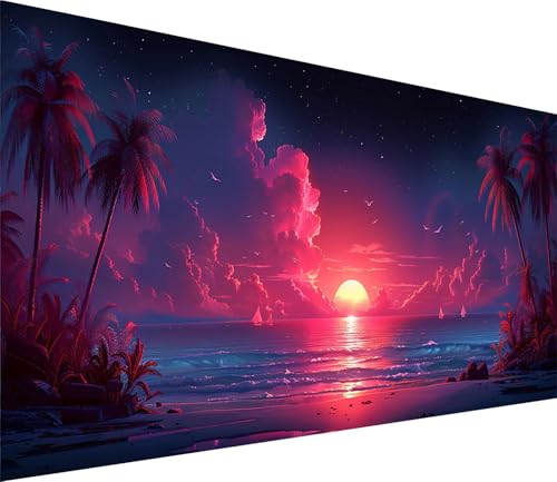 Diamond Painting XXL 70x140cm, Diamond Painting Erwachsene Sonnenuntergang, DIY Basteln Erwachsene Strand, Full Diamant Kunst Malerei Stickerei Set, Deko Wohnzimmer und Wanddeko Geschenke 2-5205 von MAYINGOU