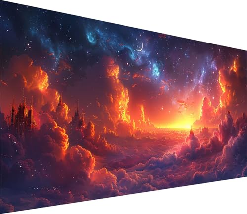 Diamond Painting XXL 70x140cm, Diamond Painting Erwachsene Sternenhimmel, DIY Basteln Erwachsene Sonnenuntergang, Full Diamant Kunst Malerei Stickerei Set, Deko Wohnzimmer und Wanddeko 6-3854 von MAYINGOU