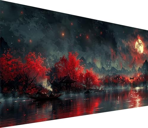 Diamond Painting XXL 80x160cm, Diamond Painting Erwachsene Baum, DIY Basteln Erwachsene Landschaft, Full Diamant Kunst Malerei Stickerei Set, Deko Wohnzimmer und Wanddeko, Geschenke für Frauen G-4530 von MAYINGOU