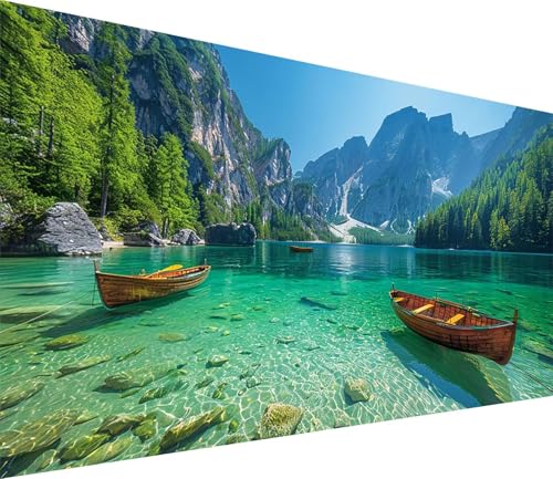 Diamond Painting XXL 80x160cm, Diamond Painting Erwachsene Berg, DIY Basteln Erwachsene Rivers, Full Diamant Kunst Malerei Stickerei Set, Painting für Deko Wohnzimmer und Wanddeko Geschenke 0-5202 von MAYINGOU