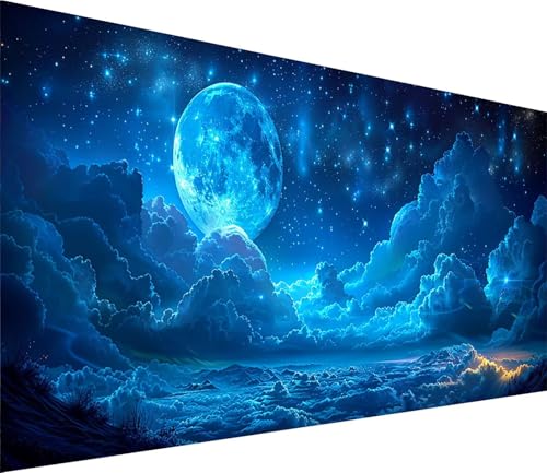 Diamond Painting XXL 80x160cm, Diamond Painting Erwachsene Mond, DIY Basteln Erwachsene Wolke, Full Diamant Kunst Malerei Stickerei Set, Painting für Deko Wohnzimmer und Wanddeko Geschenke 5-2277 von MAYINGOU