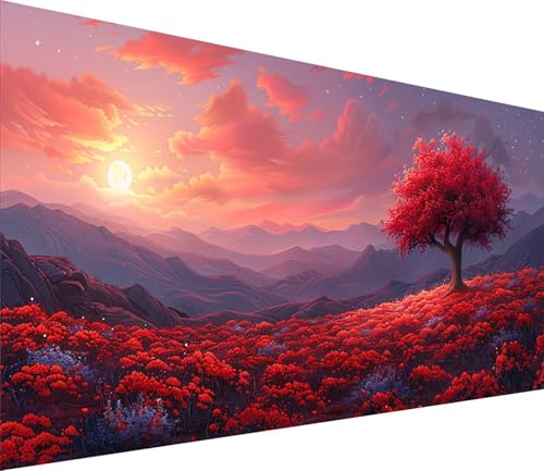 Diamond Painting XXL 80x160cm, Diamond Painting Erwachsene Sonne, DIY Basteln Erwachsene Baum, Full Diamant Kunst Malerei Stickerei Set, Painting für Deko Wohnzimmer und Wanddeko Geschenke 5-6899 von MAYINGOU