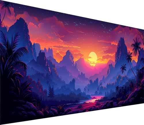 Diamond Painting XXL 80x160cm, Diamond Painting Erwachsene Sonnenuntergang, DIY Basteln Erwachsene Berg, Full Diamant Kunst Malerei Stickerei Set, Deko Wohnzimmer und Wanddeko Geschenke Q-6272 von MAYINGOU