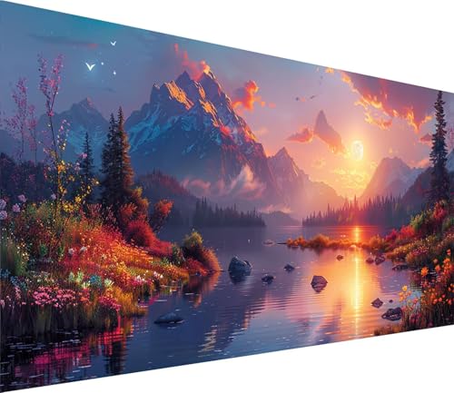 Diamond Painting XXL 80x160cm, Diamond Painting Erwachsene Sonnenuntergang, DIY Basteln Erwachsene Landschaft, Full Diamant Kunst Malerei Stickerei Set, Deko Wohnzimmer und Wanddeko Geschenke 6-6573 von MAYINGOU